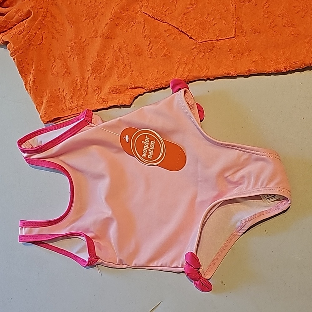 Wonder Nation Toddler Girls Swimsuit / Coverup Size 2T - Picture 4 of 8